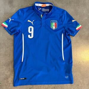 Puma Youth Mario Ballotelli 9 Italy soccer jersey tee boy XL Italia futbol FIFA